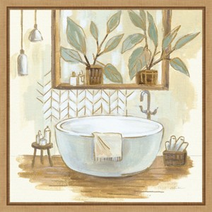 Amanti Art Sage Bathroom I by Silvia Vassileva Canvas Wall Art Print Framed 16 x 16-in. - 1 of 4