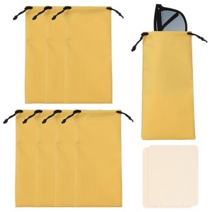Unique Bargains Portable Drawstring Eyeglass Storage Bags 8 Pcs 7" x 3.5" - 1 of 4
