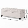 NicBex Polyester Storage Ottoman Bench,Upholstered Storage Ottoman with Button Tufted,Modern Storage Bench for Living Room,Bedroom - 3 of 4