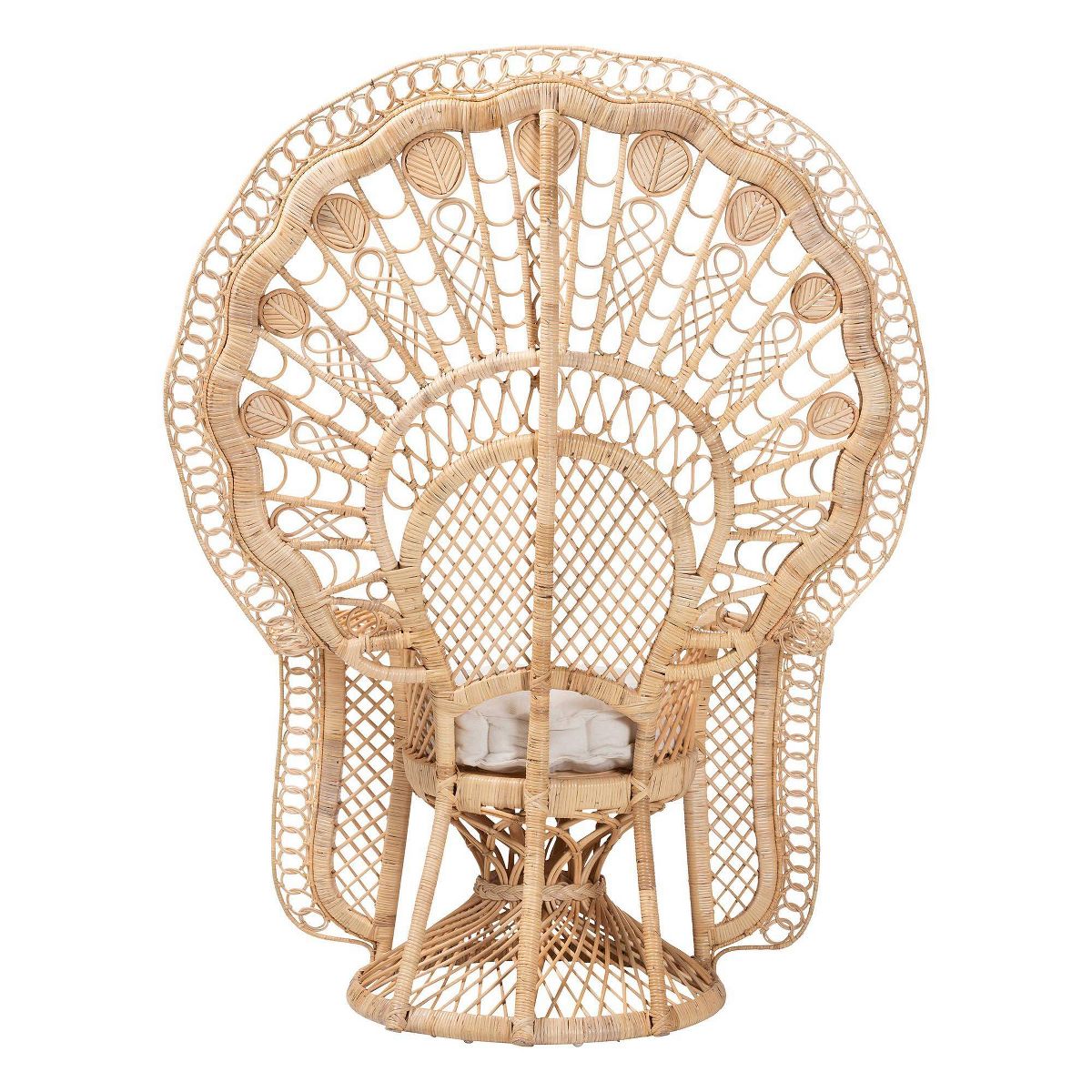 bali & pari Nafisa Natural Rattan Peacock Chair Natural Brown - thumbnail 4