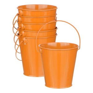 Unique Bargains Garden Galvanized Versatile Durable Bucket with Handle 6 Pcs - 1 of 4