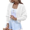 BLUEMING Womens Open Front Knit Cropped Cardigans Sweater Lantern Long Sleeve Fall Casual Shrugs Sweater - 3 of 3