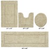 Lux Premium 100% Cotton Tufted Solid Reversible 4 Piece Bath Rug Set – Ultra-Soft, Water-Absorbent, Durable, Machine Washable Bathroom Rug - 2 of 4