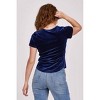 Women's Aimee Short Sleeve Velvet Top - Another Love - 2 of 4