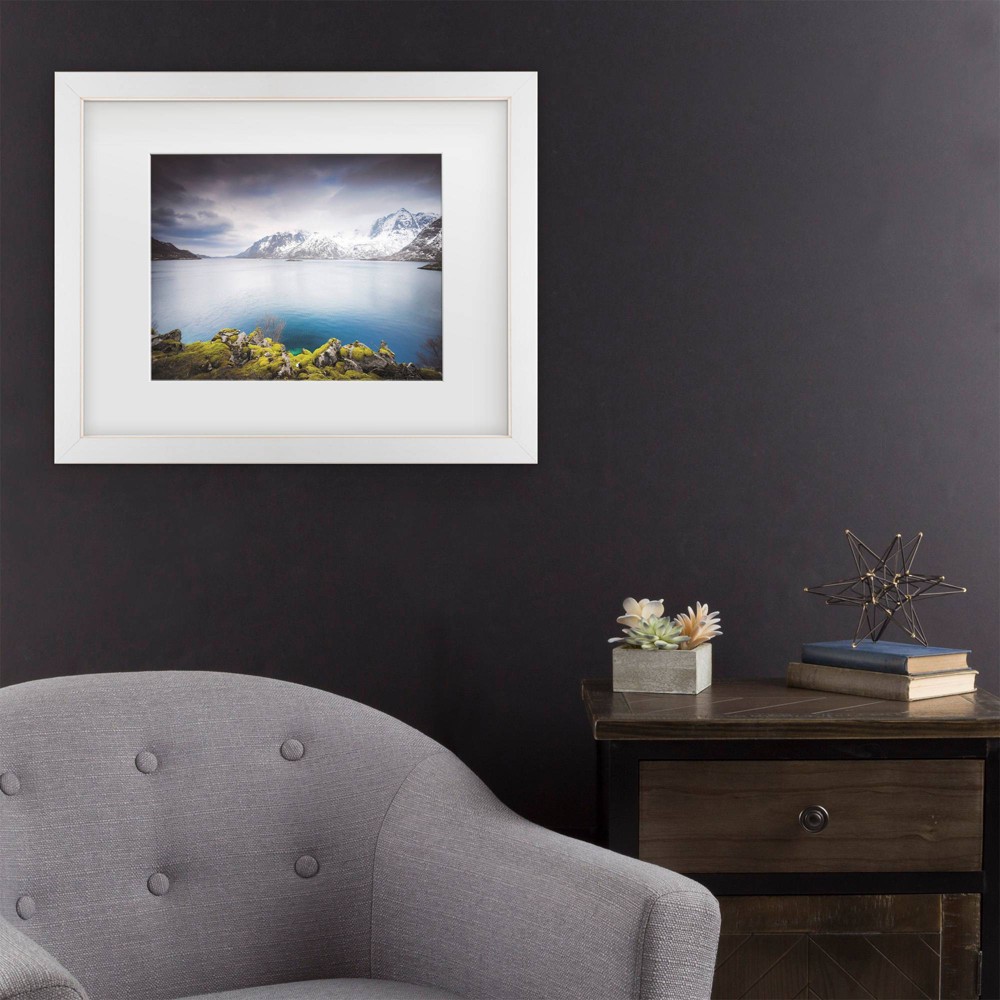 Photos - Other Decoration Trademark Fine Art 11"x14" Philippe Sainte Laudy Beautiful Lake Matted Framed Art White