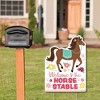 Big Dot of Happiness Run Wild Horses - Party Decorations - Pony Birthday Party Welcome Yard Sign - 2 of 4