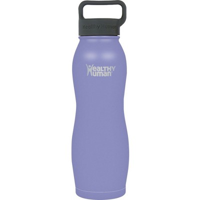 Healthy Human Stainless Steel Curve Water Bottle |(21 oz/ 621 ML, Lilac)
