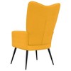 vidaXL Relaxing Chair in Mustard Yellow Velvet with Padded Foam Seat - Comfortable Modern Design with Steel Frame - 4 of 4