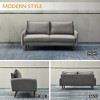Velvet Sofa Mid-Century Modern Couch with Wooden Legs for Living Room - 4 of 4