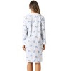 Just Love Womens Long Sleeve Cotton Nightgown - V-Neck PJ Sleepwear with Lace Trim - 4 of 4