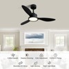 Ludomide 42 Inch Black Ceiling Fans with Lights and Remote/APP/Wall Switch, Downrod Mount Chandelier Fan - 2 of 4