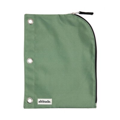 Altitude Single Zip Pencil Pouch Binder Case Matcha Green