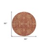Orange Copper And Terra Cotta Oriental Washable Indoor Outdoor Area Rug - 3 of 4