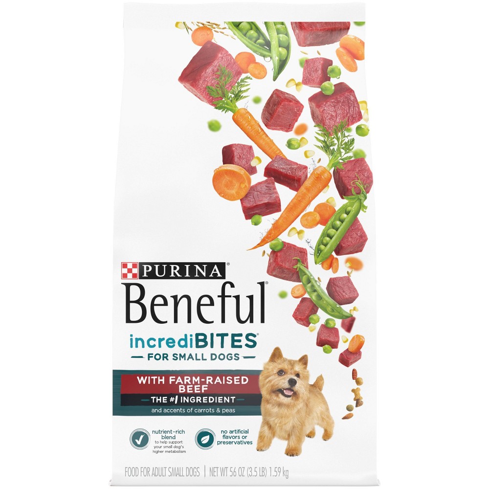 Photos - Dog Food Purina Beneful IncrediBites Small Bite Real Beef Flavor Dry  for S