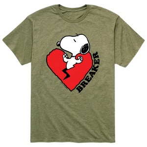 Men's - Peanuts - Heart Breaker Short Sleeve Graphic T-Shirt - 1 of 4
