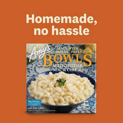 Amy's Frozen Gluten Free Aged Cheddar Mac & Cheese Bowl - 9oz