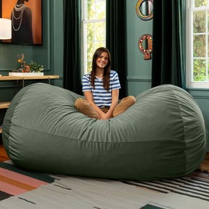 Jaxx Grand Lounger 7 Foot Bean Bag Sofa -Lush Velvet - 1 of 4
