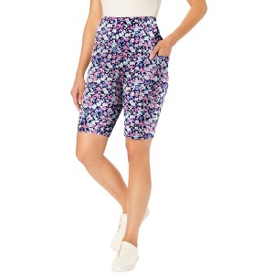 Woman Within Plus Size Pocket Bike Short - 1 of 4
