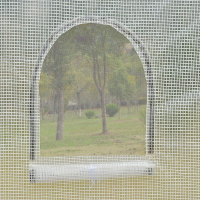 Outsunny 10' x 7' White PE Walk-In Greenhouse with Roll-Up Doors