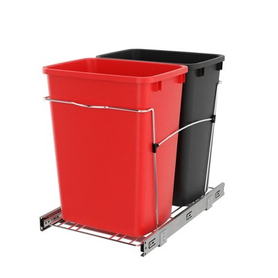 Rev-A-Shelf RV-18KD Series 35-Quart Kitchen Cabinet Pullout Waste Container