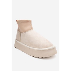 OVAR - Beige Suede Platform Boot (Women) beige 9 Forever & Always Shoes US - 1 of 4