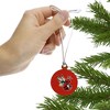 Delaware State University Secondary Mini Small Tiny Wood Christmas Tree Holiday Ornament - 3 of 4