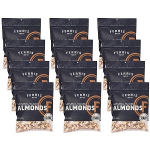 Ferris Nut Co. Raw Natural Sliced Almonds - Case of 12/12 oz - 1 of 2