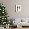 Stupell Industries Minimal Winter Snow Shoes Black Framed Floater Canvas Wall Art - 2 of 4