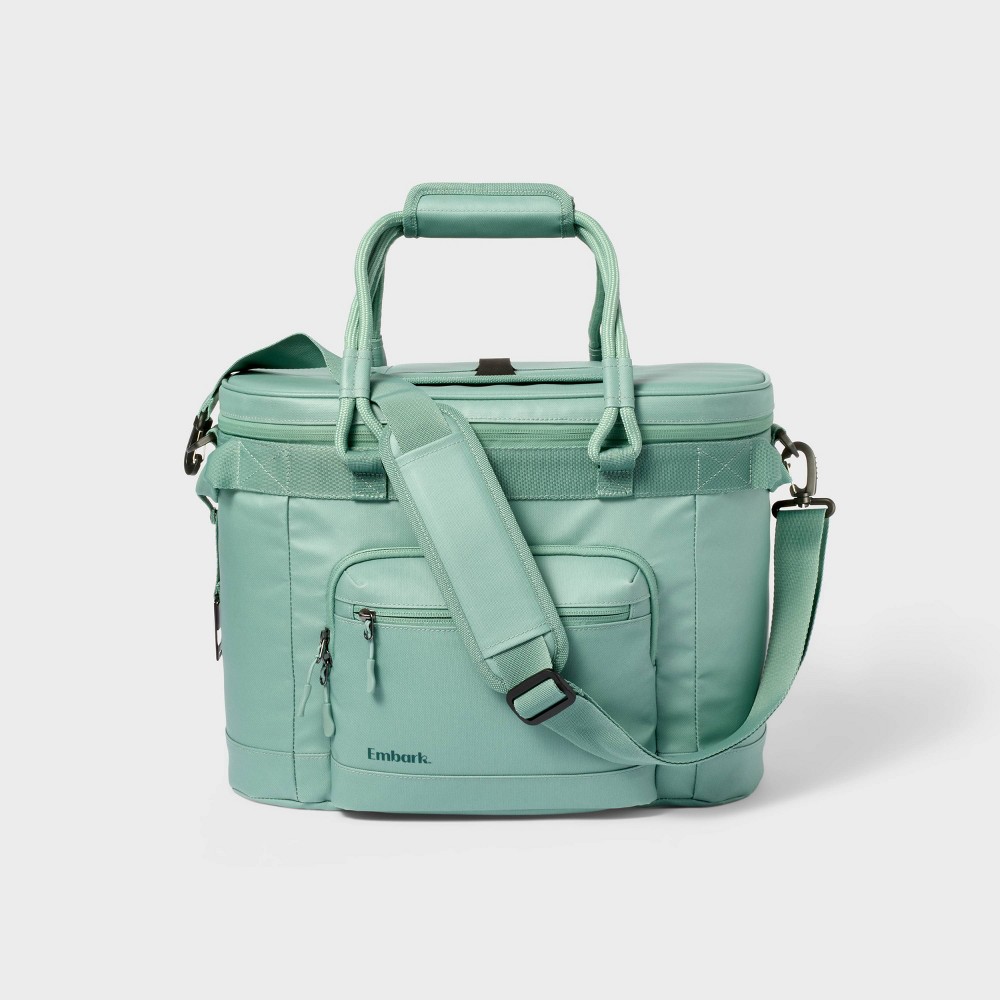 23qt Soft Sided Cooler Sage Green - Embark™: Adjustable Straps, Bottle Opener
