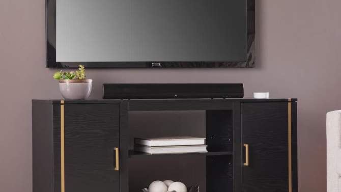 Monwit Modern Media Console with Storage Black/Gold - Aiden Lane, 2 of 14, play video