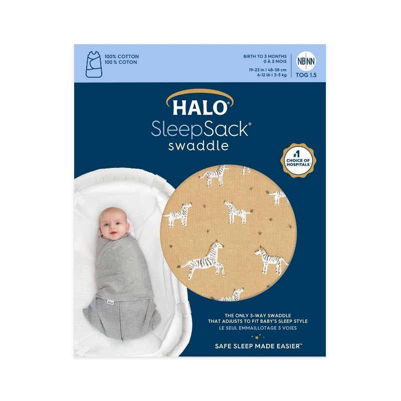 HALO Innovations Sleepsack 100% Cotton Swaddle Wrap, 4 of 7