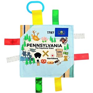 Baby Jack The Learning Lovey Pennsylvania State Baby Tag Crinkle Square Toy That Teaches Facts 8" x 8" - 1 of 4