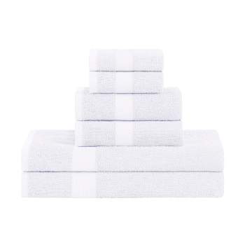 Absorbent Eco-Friendly Cotton Assorted 6-Piece Bath, Hand, Face Towel Set by Blue Nile Mills