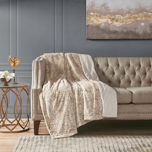 Sapphtopaz Faux Fur Blanket, Luxuriously Soft Throw Blanket for Bed, Reversible Faux Fur Face & Solid Reverse Bedding for Room Decor - 1 of 4