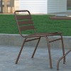 Emma and Oliver Aluminum Commercial Indoor-Outdoor Armless Restaurant Stack Chair with Triple Slat Back - 2 of 4