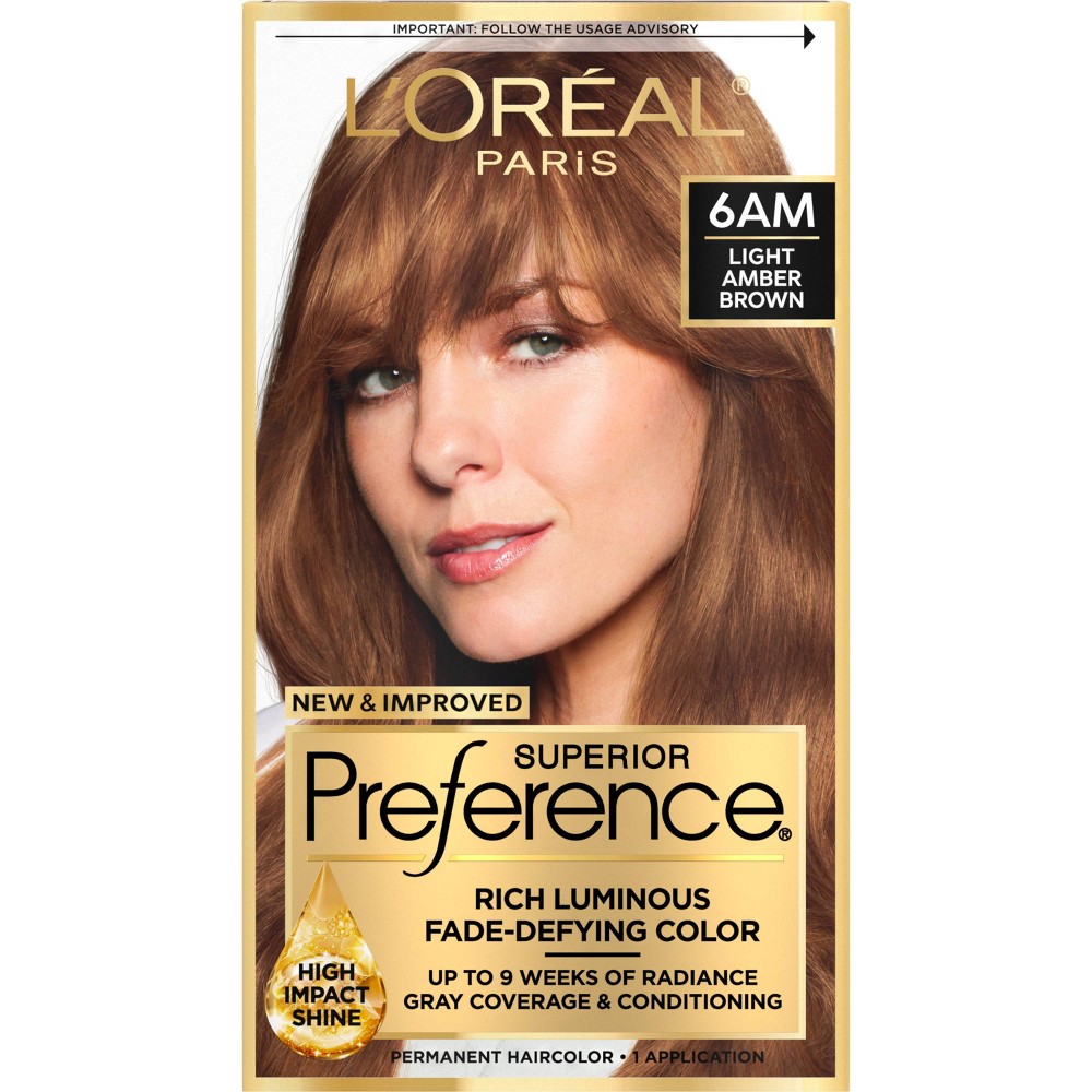 Photos - Hair Dye LOreal L'Oreal Paris Superior Preference Fade-Defying Color + Shine System - 6.5 