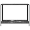 vidaXL Console Table Black 39.4 in.x13.8 in.x29.5 in. Tempered Glass - 2 of 4
