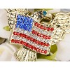 Anna-Kaci Crystal Rhinestone 4th of July American USA Flag Patriotic Pin Brooch - 4 of 4