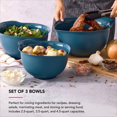 KitchenAid Set of 3 Mixing Bowls Agave - Thumbnail 3