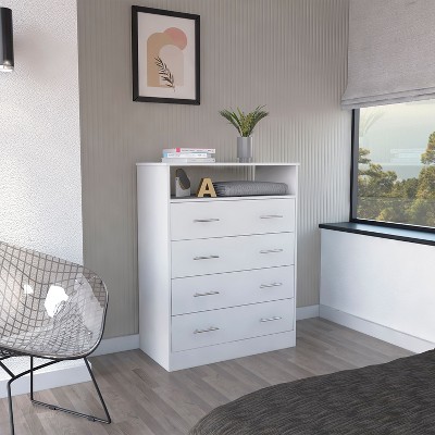 NicBex 4 Drawers Dresser Modern Wooden Cabinet with 4 Drawers and 1 Door Dresser for Closet for Bedroom, Living Room, Hallway