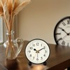 Aoibox Vintage Retro Analog Alarm Clock, Super Silent Non Ticking with Manual Light & Snooze, for Living Room, Bedroom, Bedside, Desk (Black) - 3 of 4