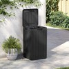 vidaXL Outdoor Garbage Bin Anthracite 15"x15"x25.6" PP - 3 of 4