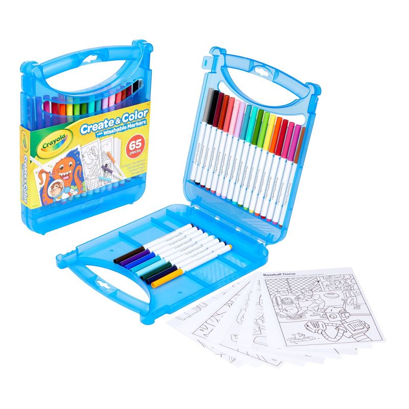 Crayola 65pc Create &#38; Color Art Case with Washable Markers, 3 of 6
