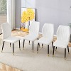 CAVINAS Modern PU Leather Dining Chair, Kitchen Side Chair with Curved Back and Metal Legs - 2 of 4