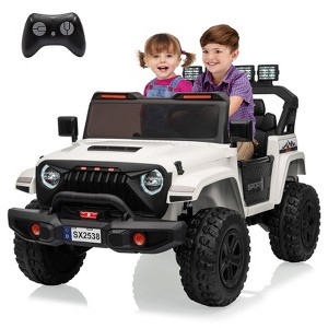 24V Kids Ride On Car with Remote Control, 2 Seater Electric Toys for Big Kids with 20" Wide Seat, 4WD Power Truck Wheels - 1 of 4