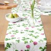 Martha Stewart Clover Meadow Reversible Table Runner, St. Patrick's Day, White/Green, 14"x72" - 2 of 4