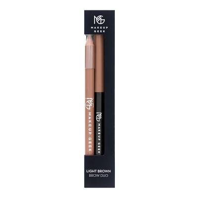 Makeup Geek Brow Duo Light Brown Pencil & Light Brown Retractable Liner - 0.06oz (Pencil) & 0.09oz (Retracable Pencil)