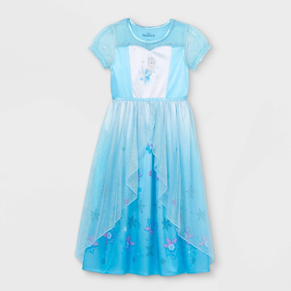 Girls' Frozen Elsa NightGown - Blue S