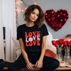 Simply Sage Market Women's Love Stacked Smiley Face Short Sleeve Graphic Tee - 2 of 4