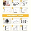 DOMETOUR Magnetic Door Stopper, Stainless Steel, Heavy Duty, No Drilling, Adhesive & Screws, Black, 1 Pack - 2 of 4